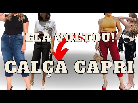 Calça pantalona CAPRI cor lisa - Meu Estilo Moda