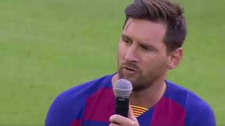 Emotivo Discurso de Messi en el Camp Nou en el Trofeo Joan Gamper 2019: 'No me arrepiento de nada'