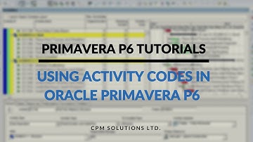 Primavera P6 Tutorial 1 : Using Activity Codes in Oracle Primavera P6