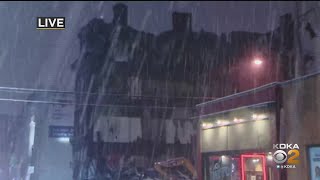 Building Partially Collapses During Fire In Pittsburgh
