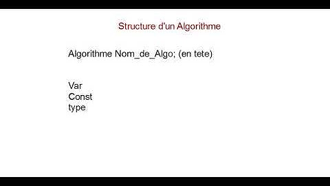 Cours Algorithme : Structure d