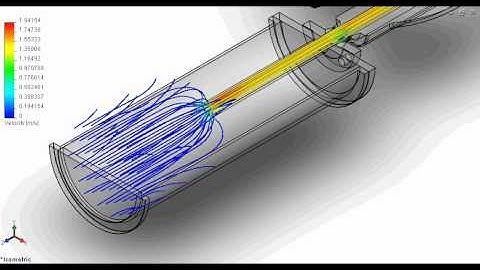 SolidWorks Flow Simulation (entry part of calibration rig)