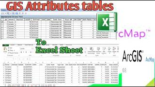 Convert Attributes  Table To Excel In ArcGIS/Convert GIS to Excel