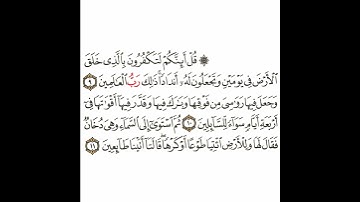 سورة فصلت 3 القسم الثالث تكرار كيفي من .. قل أئنكم لتكفرون بالذي خلق .. إلى .. قالوا أتينا طائعين