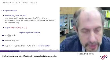 Felix Abramovich: High-dimensional classification by sparse logistic regression