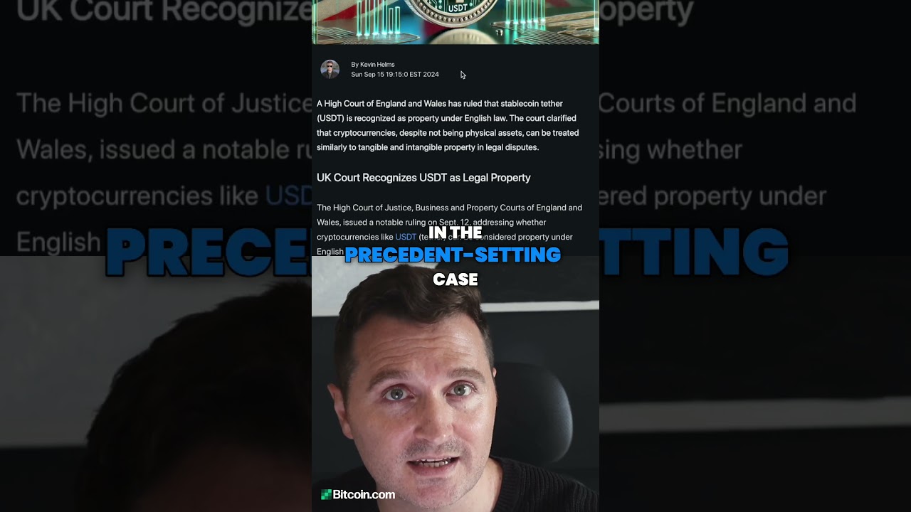 uk High Court recognizes #tether (#usdt) as legitimate property under law -  YouTube