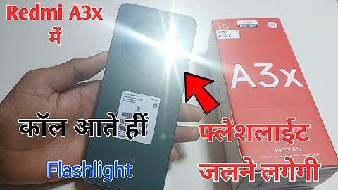 Redmi A3x me call aate hi flashlight jalegi | How to flash on call setting in redmi a3x