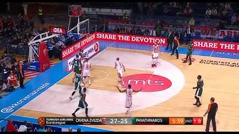 Crvena Zvezda-Panathinaikos (63-69): James Gist 16pts