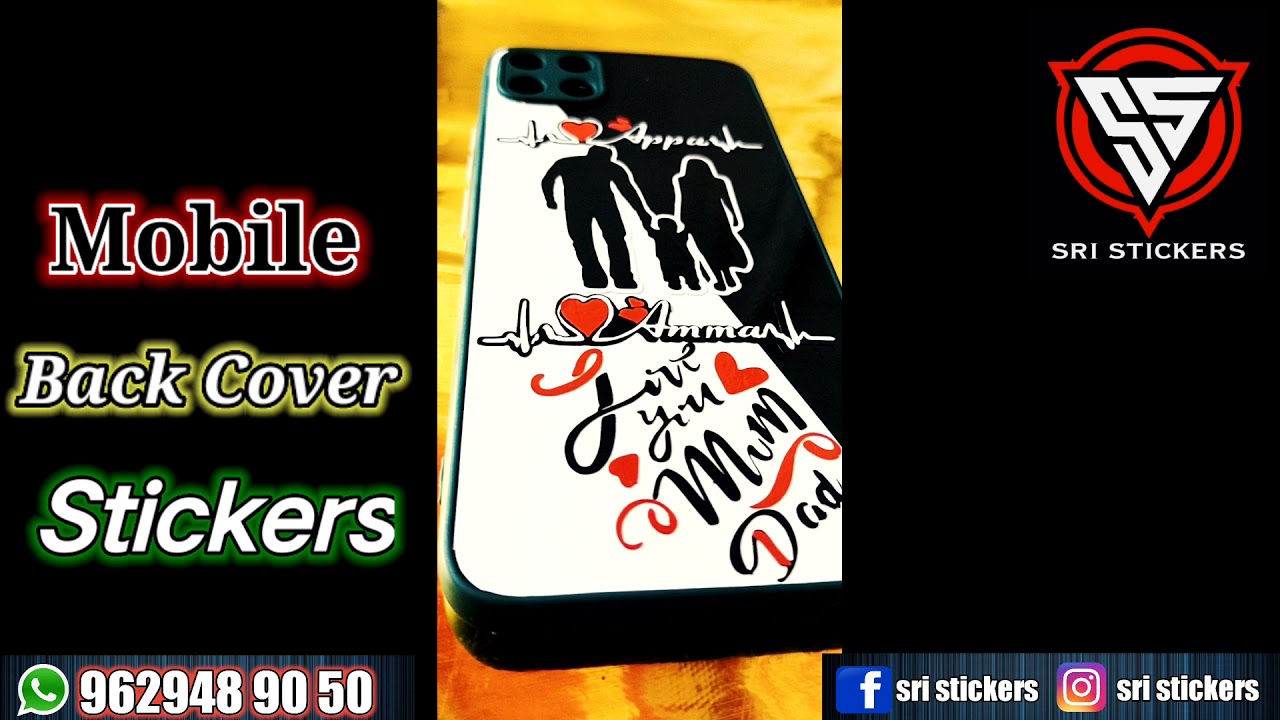 Mobile Back Cover Stickers Designs_Customized Stickers YouTube