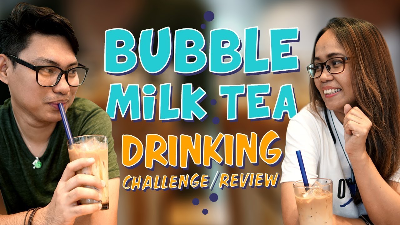 KOREAN VERSION OF BUBBLE MILK TEA DRINKING CHALLENGE / REVIEW - YouTube