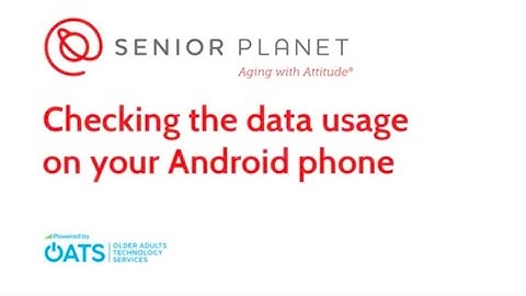 Checking Data Usage on your Android Phone