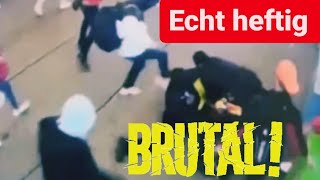 Jugendliche  prügeln und treten auf Polizisten ein. Keine Hemmungen! 🤬