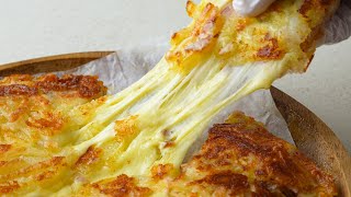 [4K] 감자 꼭 이렇게 만들어 보세요👍 겉바속촉, 초간단 인생 감자요리!::치즈 감자채전:: Cheese Potato pancake