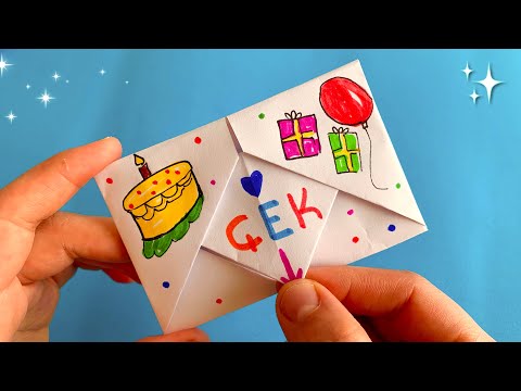Doğum Günü Origami Kart Yapımı | ❤️ÇEK VE GÖR❤️ - SÜRPRİZLİ🤩 | Hediye Yapımı