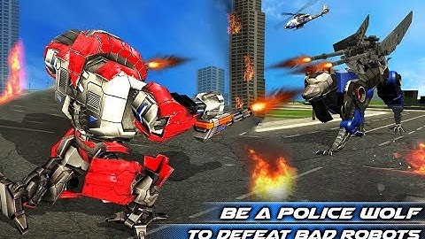 Air Force Transform Robot Cop Wolf Helicopter Game (By Kick Time Studios) Gameplay HD