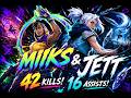 🔥42 Kills 16 Assists with Jett & Miks Combo! 💀 Insane Valorant Ranked Gameplay | Valorant Highlights