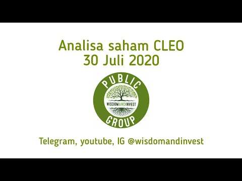 Analisa saham CLEO 30 Juli 2020