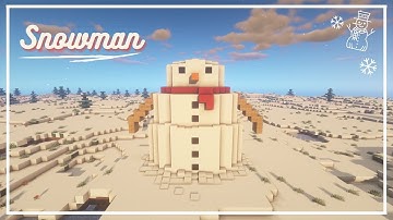 Minecraft | How to build a Snowman Statue | Tutorial | Timelapse | Winter | Foxbuild | ⛄