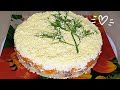 Салат МИМОЗА из сардины/Вкусный лёгкий салат на праздничный стол#салат#еда#ужин#быстро#вкусно