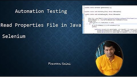 Selenium | Automation Testing - How to Read Properties File in Java
