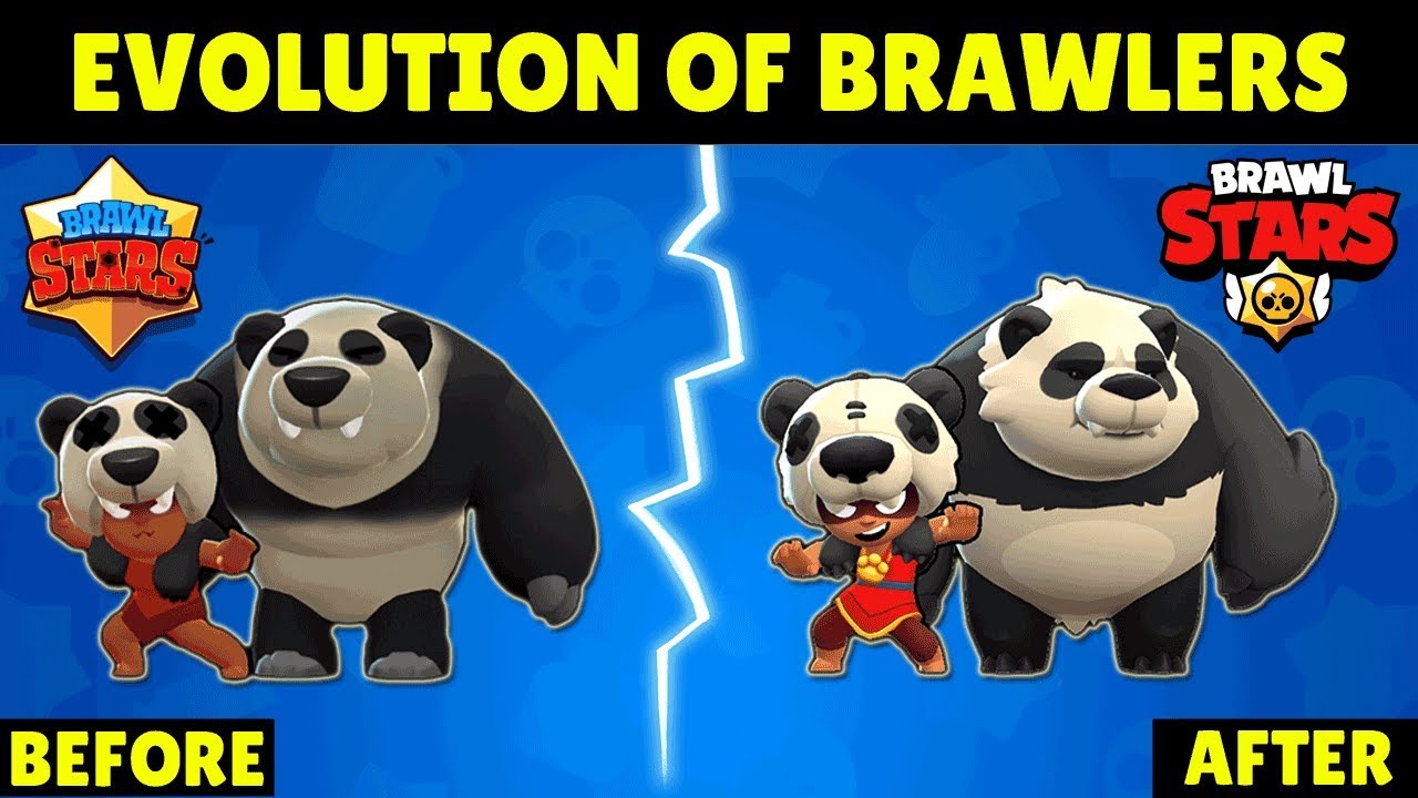 Evolution Of Brawlers Brawl Stars Before After Youtube - brawl stars evolution convite