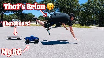 Redcat Kaiju - DHK Maximus - Brian on & off his skateboard - 1/8th scale RC Trucks  OMGRC.com