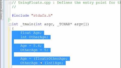 Intro to using float variables