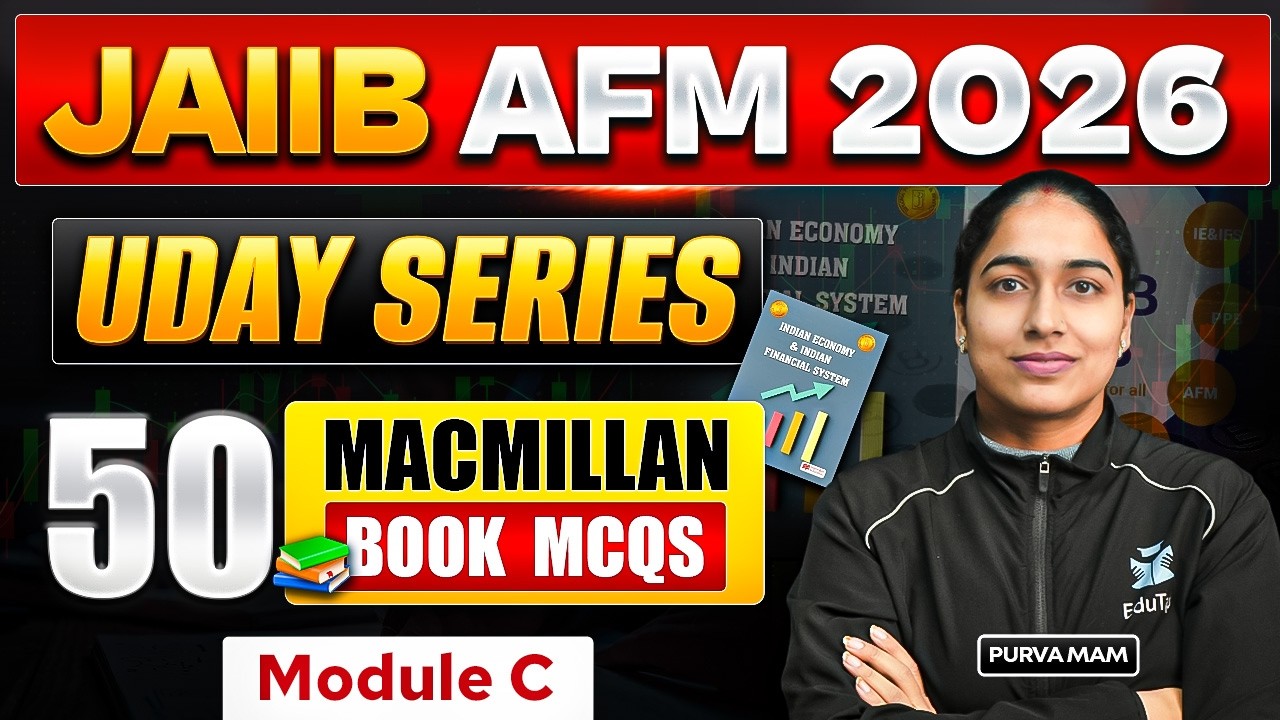 JAIIB AFM 2026 Macmillan Book Video Lectures | JAIIB MCQ Questions Practice | JAIIB Online Classes