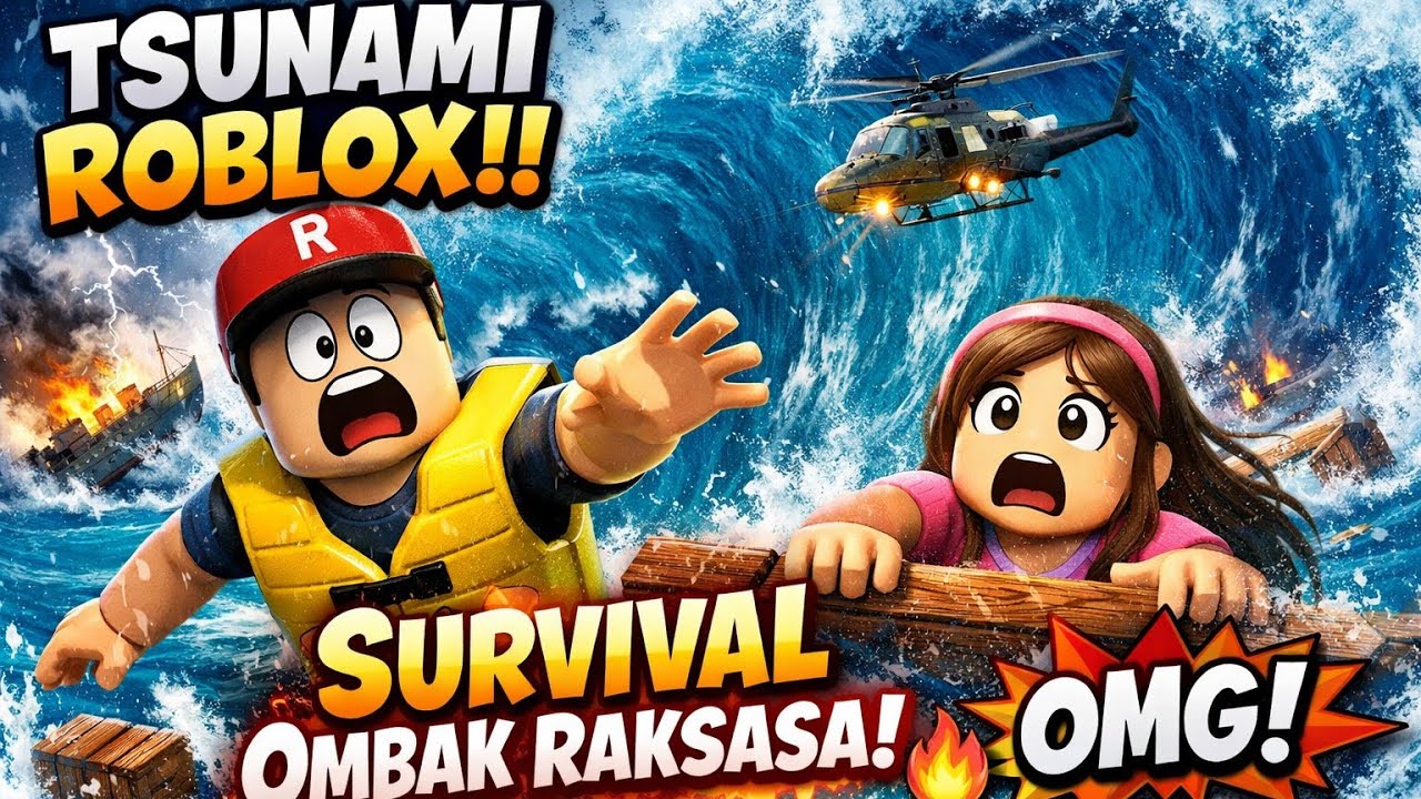 🌊 SURVIVAL OMBAK TERBESAR DI ROBLOX! 😱 | ZookaBobo #roblox #gameviral #fyp #viral #trending #fypシ