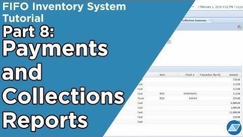 [Part 8] Payments and Collections Report - FIFO Inventory System Tutorial
