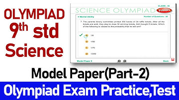 Olympiad 9th Science  | Model Paper(Part-2) | Practice,Test | Olympiad Exam Preparation