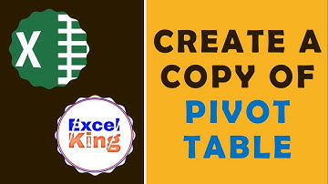 Create a Copy of Pivot Table #AskExcelKing