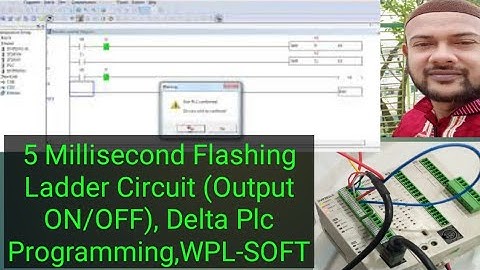 5 Millisecond Flashing Ladder Circuit (Output ON/OFF), Delta Plc Programming,WPL-SOFT