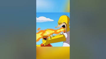 Homer Breathes Fire at Bart 🤣😂 #simpsons #shorts