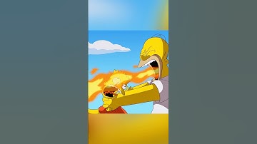 Homer Breathes Fire at Bart 🤣😂 #simpsons #shorts