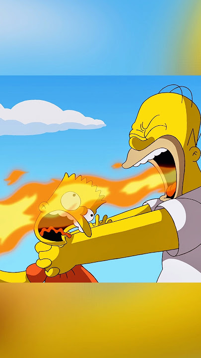 Homer Breathes Fire at Bart 🤣😂 #simpsons #shorts