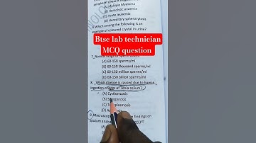 BTSC lab technician MCQ question #lab #lab technician # lab technologist #Easy to lab tech