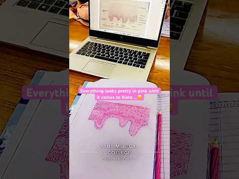 Drawing histology diagrams is such a boring task ….💤🙃#medicalstudent #studymotivation #neet #exams