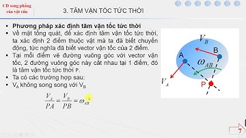 BÀI GIẢNG SỐ 6: CHUYỂN ĐỘNG SONG PHẲNG CỦA VẬT RẮN