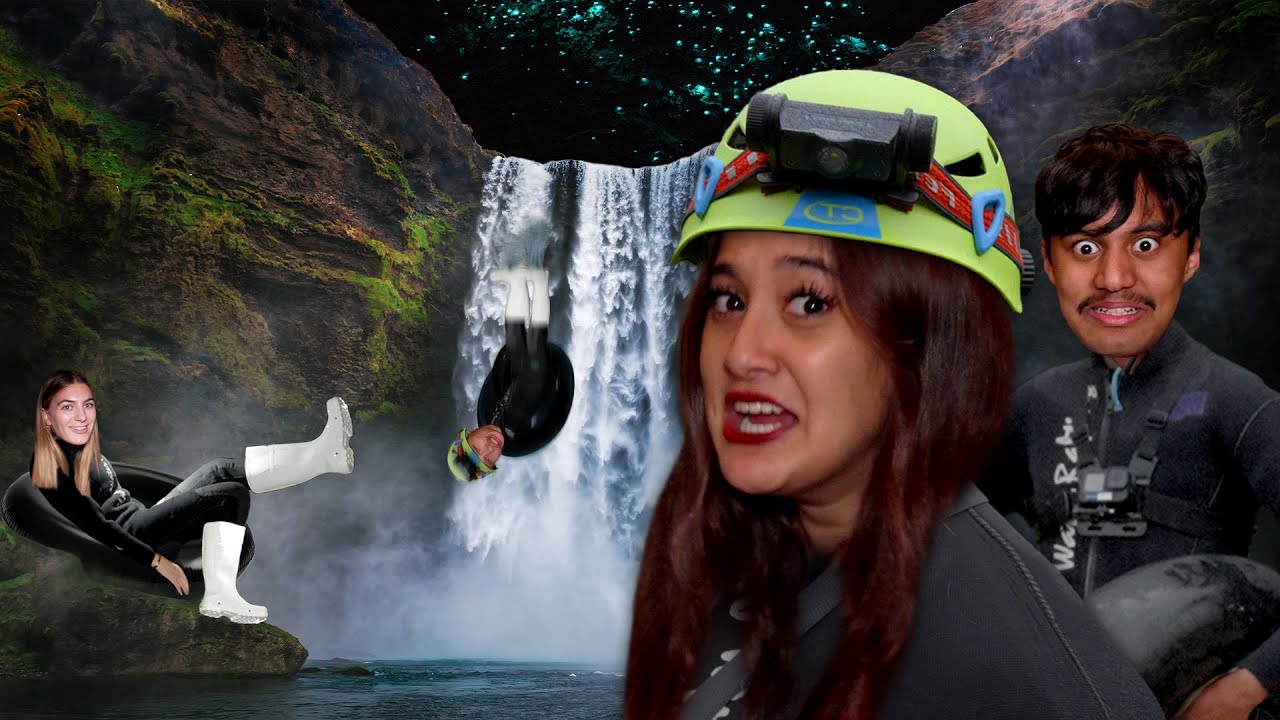 We Jumped Off a Waterfall Inside a Cave?! Black Water Rafting Challenge ...