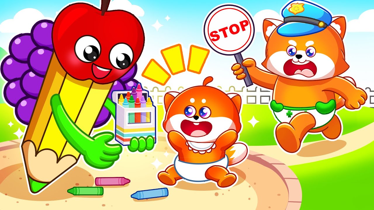 Don't Eat Crayon Song 🎶🌈 Safety Rules for Children | Kids Songs & Nursery Rhymes By Lucky Zee Zee