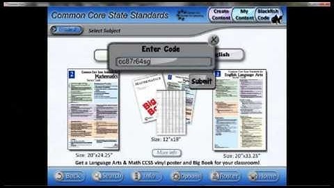 Common Core State Standards app - importing Blackfish content