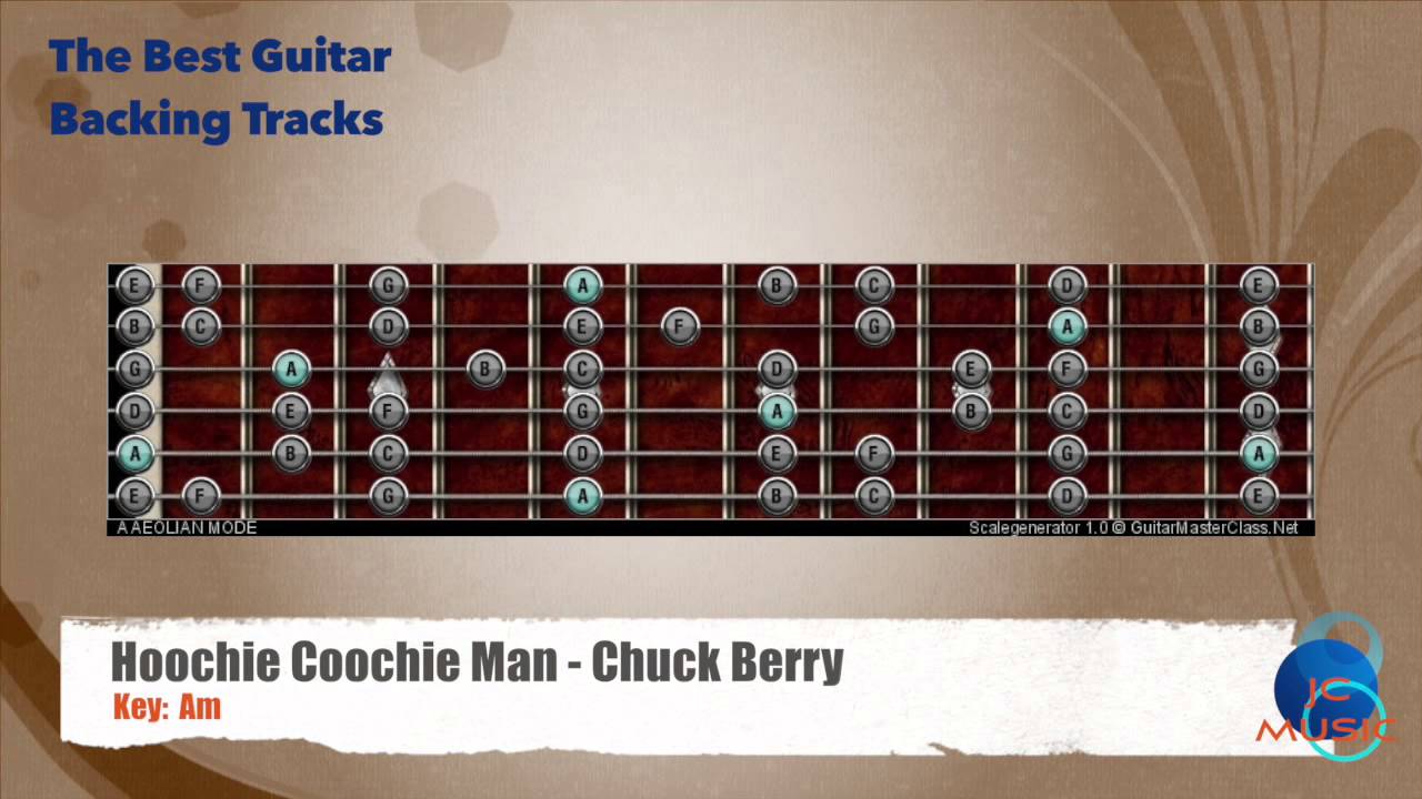 🎸 Hoochie Coochie Man Chuck Berry Guitar Backing Track with scale