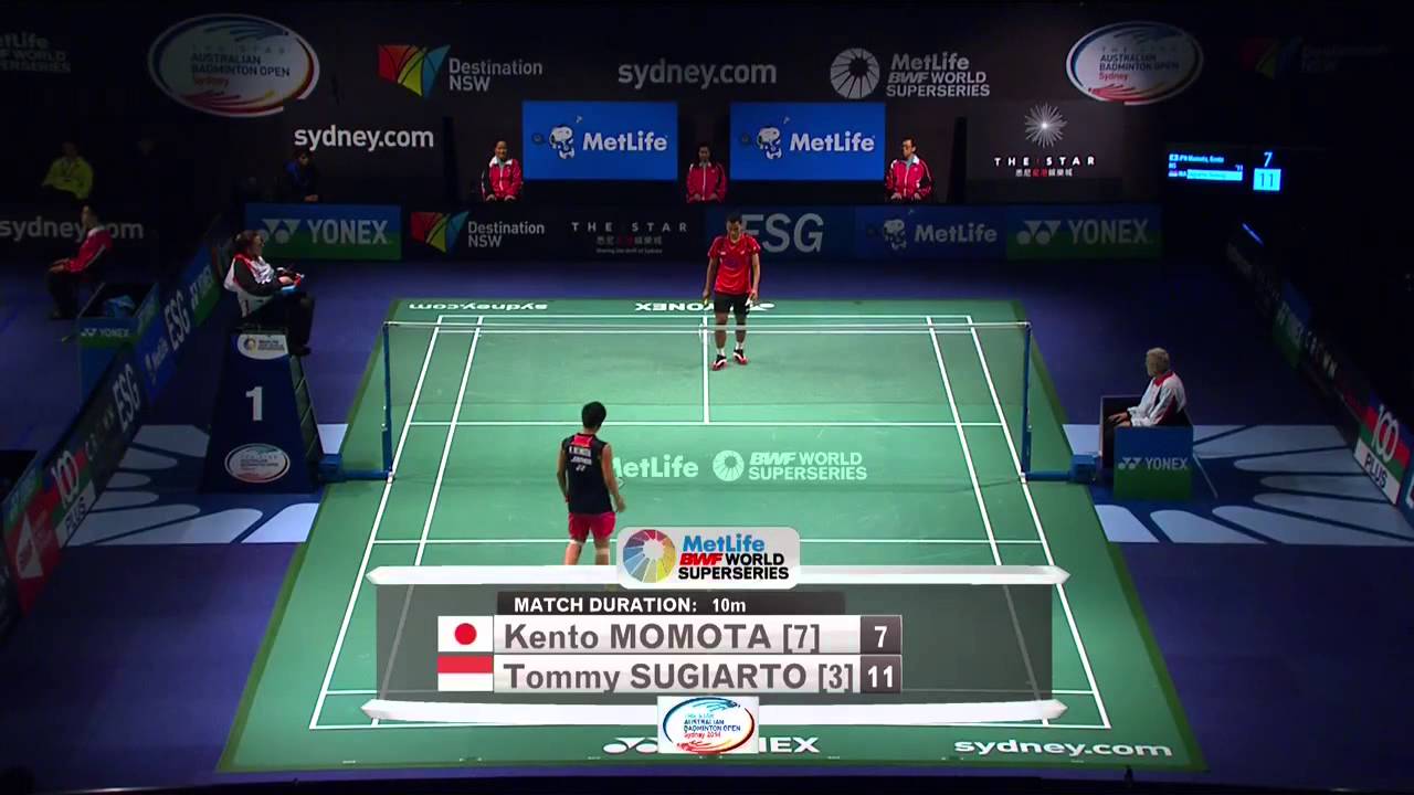 2014 THE STAR AUSTRALIAN BADMINTON OPEN - QF - MS - K Momota [7] (JPN) VS T Sugiarto [3] (INA)