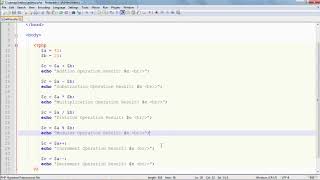 Operator Aritmatik | PHP