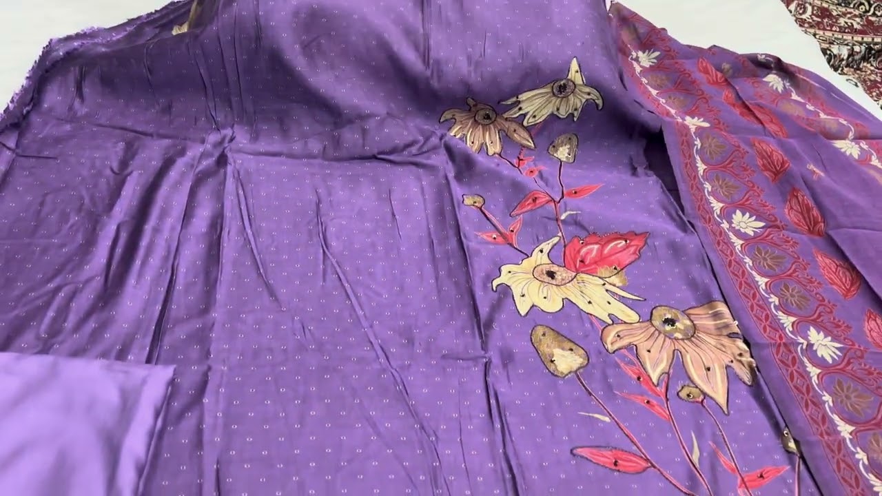 Flat1090 with shipping stylish elegant modal slub suit with digital print