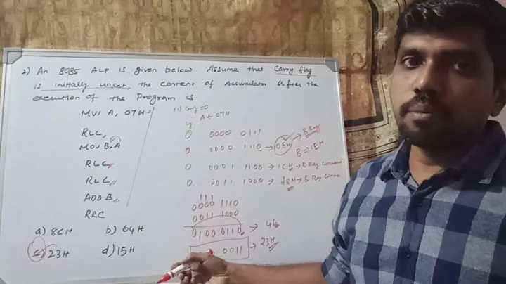 Gate Exam Solved  Questions in 8085 Microprocessor || S Vijay Murugan || Learn Thought