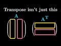 The deeper meaning of matrix transpose