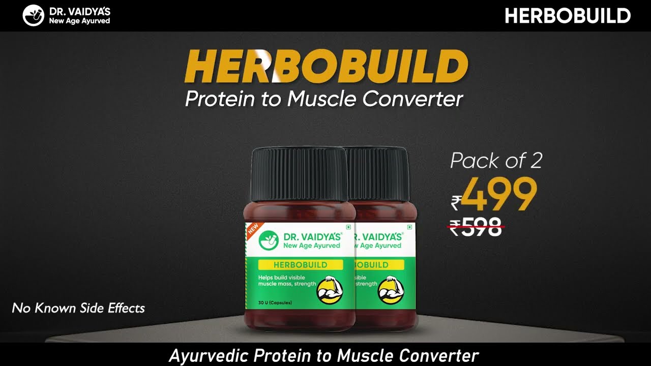 Dr. Vaidya's HerboBuild Pack of 2 - 30 capsules || Influencer Landscape