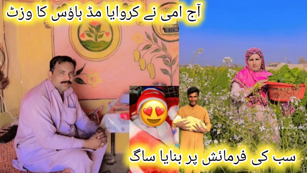 Aaj Ammi Nay Karwaya Mud House 🏠 Ka Visit || Saari Family Kliay Banaya Saag || Village Vlogs 